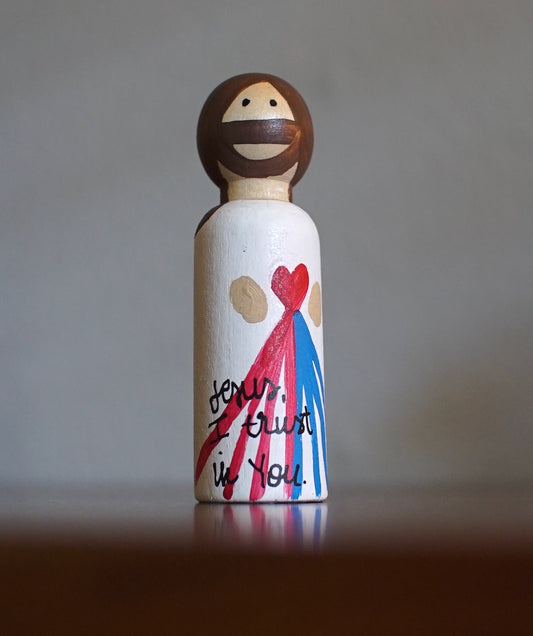 Divine Mercy Peg Doll