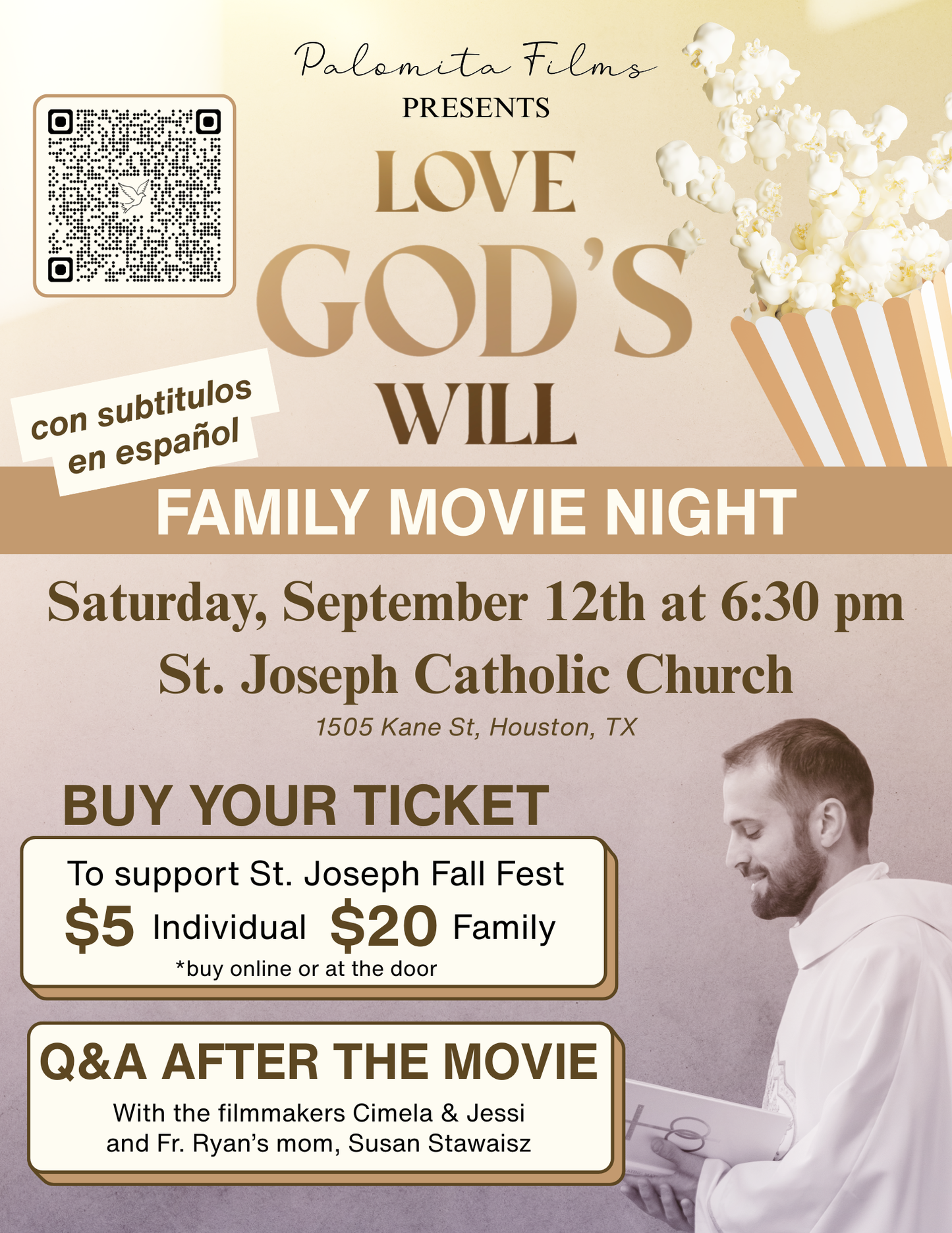 Love God's Will Movie Ticket - Sept 12 at 6:30PM - St. Joseph Catholic Church
