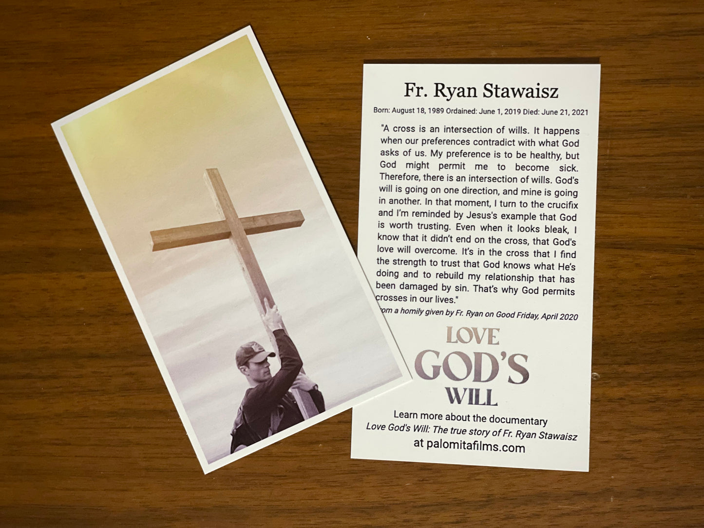 Fr. Ryan Stawaisz Way of the Cross Prayer Card - Camino Edition