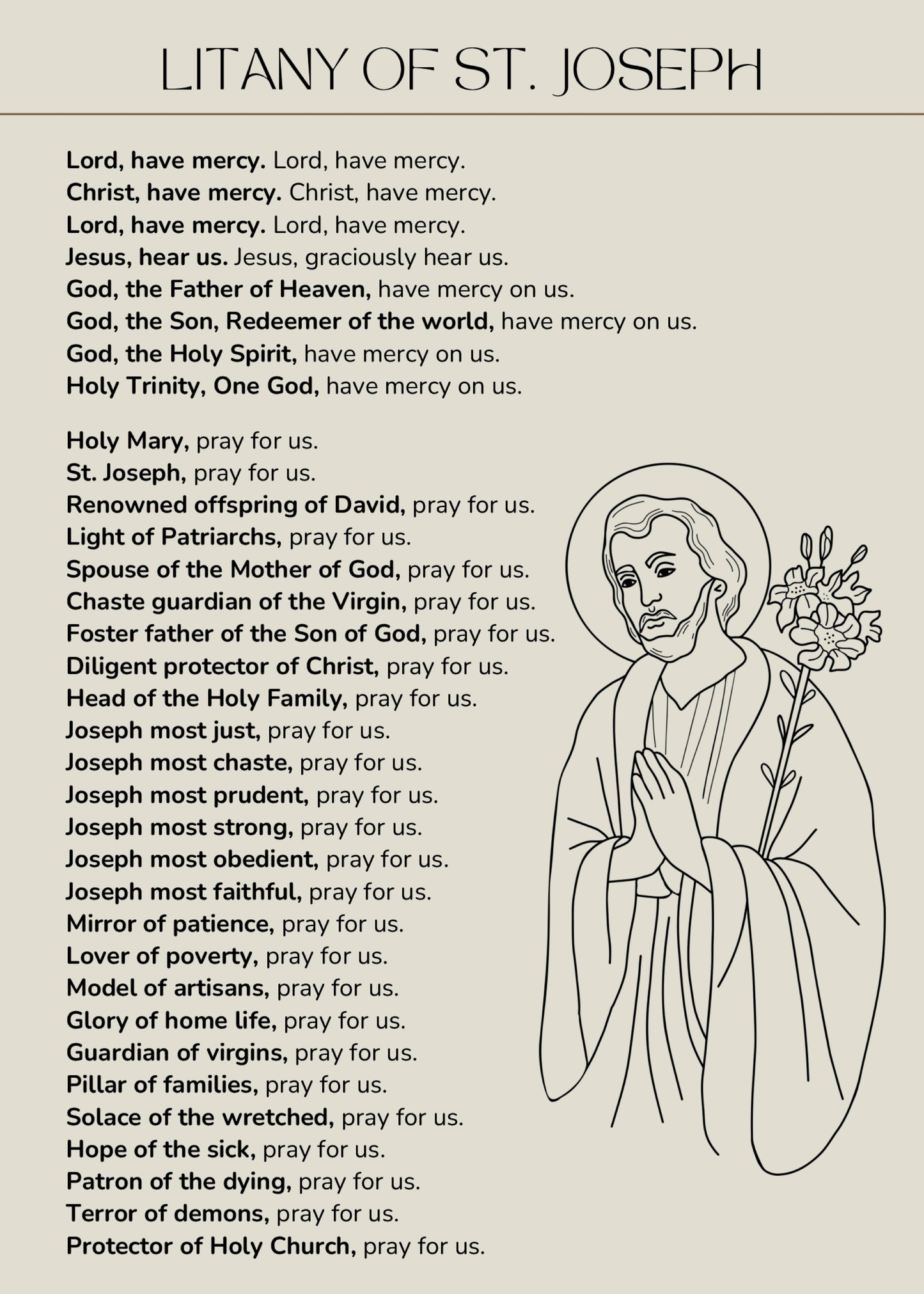 St. Joseph Holy Cloak Novena booklet